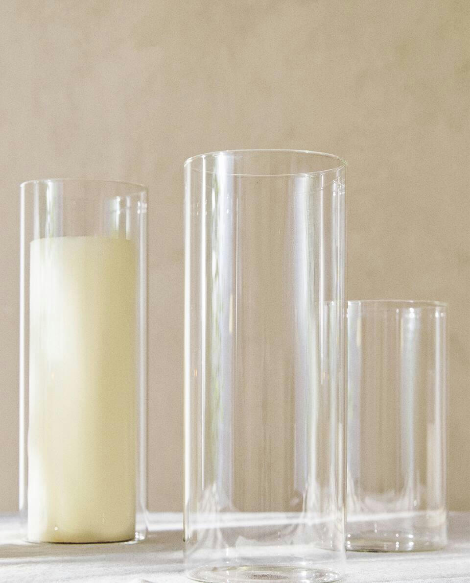 BOROSILICATE GLASS LANTERN VASE