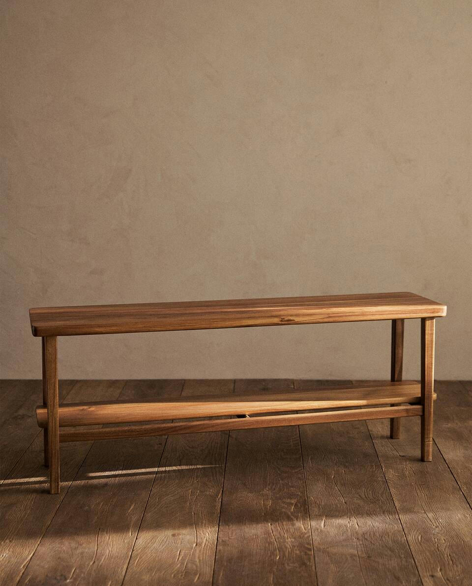 ACACIA WOOD DOUBLE BENCH
