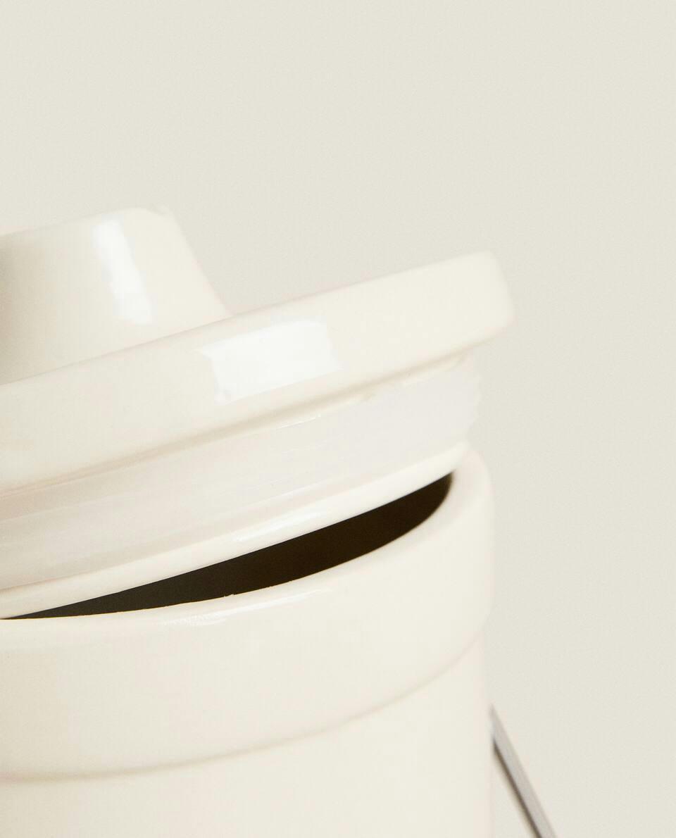 STONEWARE CYLINDRICAL JAR