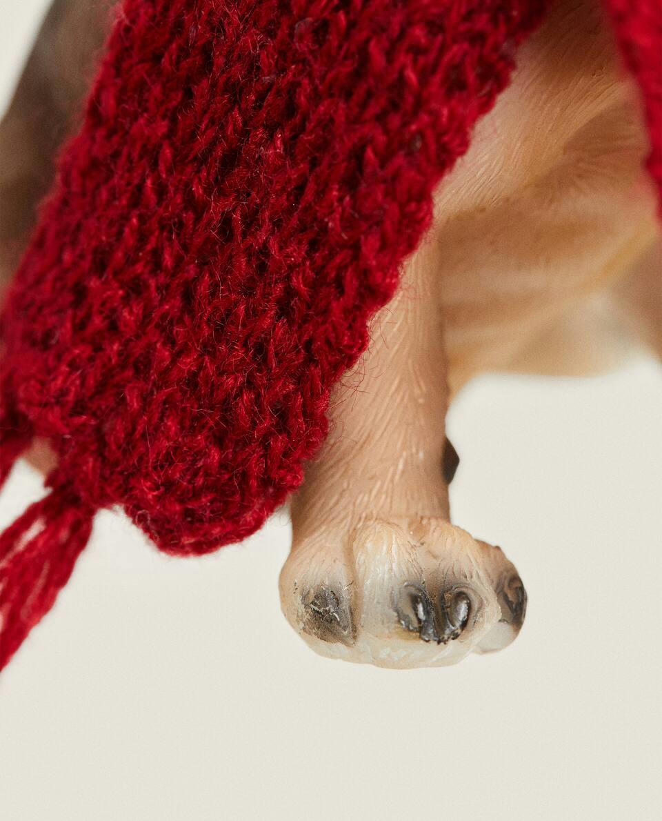 BULLDOG RESIN CHRISTMAS DECORATION