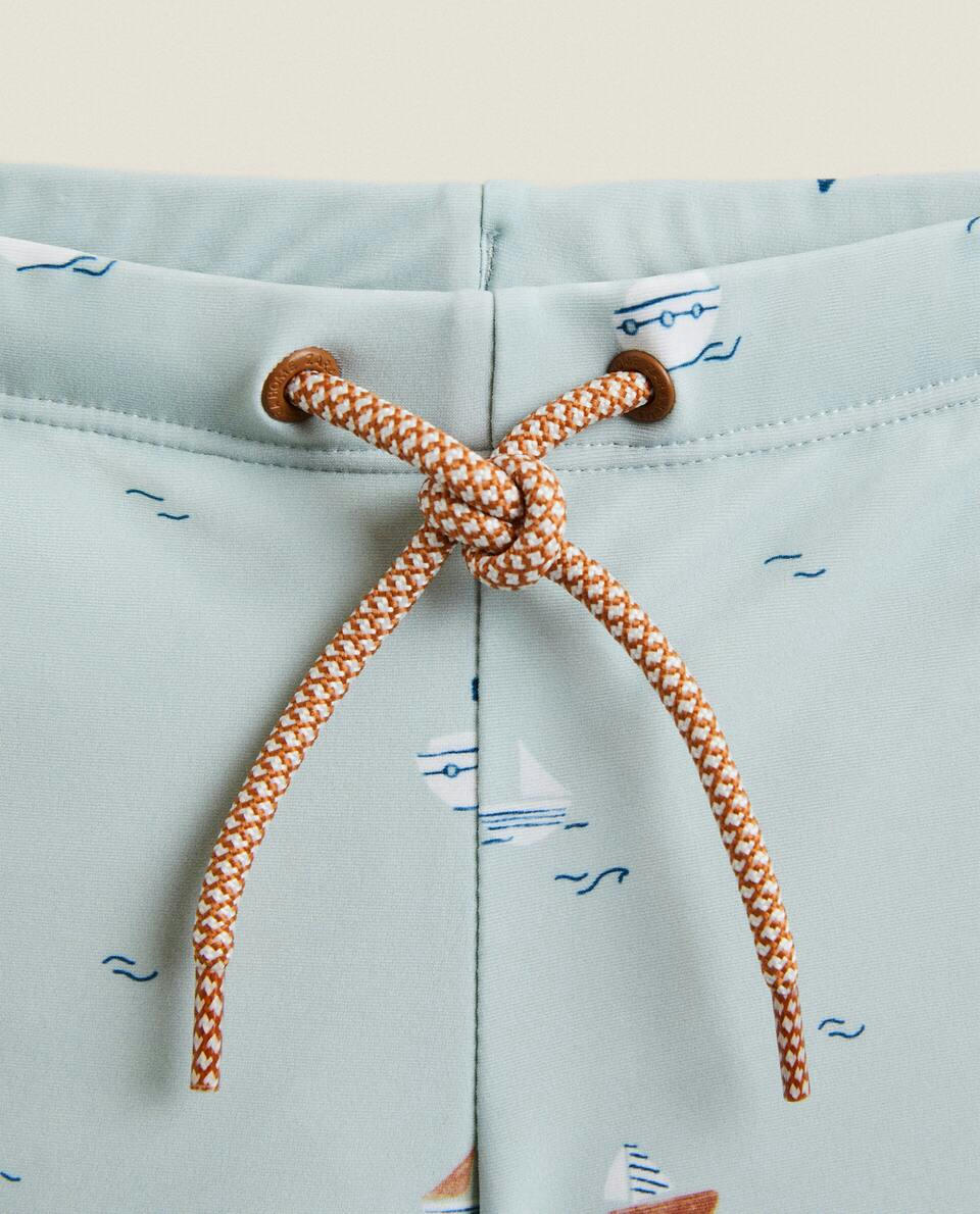 BOAT PRINT SWIMMING TRUNKS