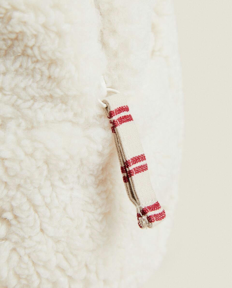 FAUX SHEARLING TOILETRY BAG