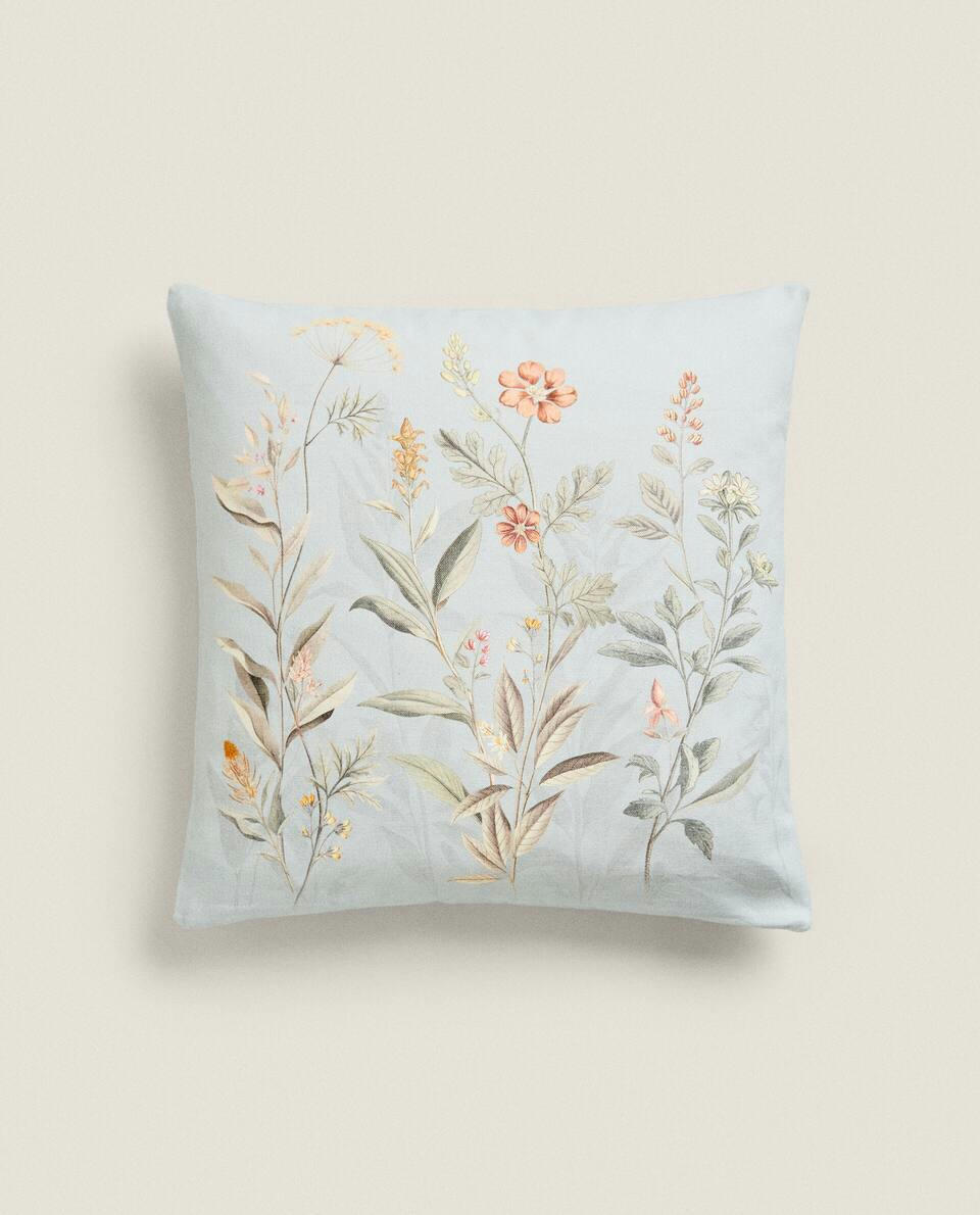 FLORAL PRINT CUSHION COVER