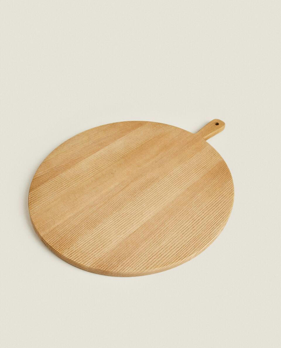 ROUND ASH WOOD CUTTING BOARD