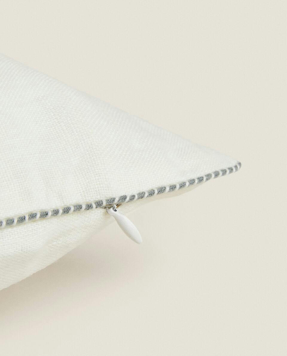CUSHION COVER WITH TOPSTITCHING