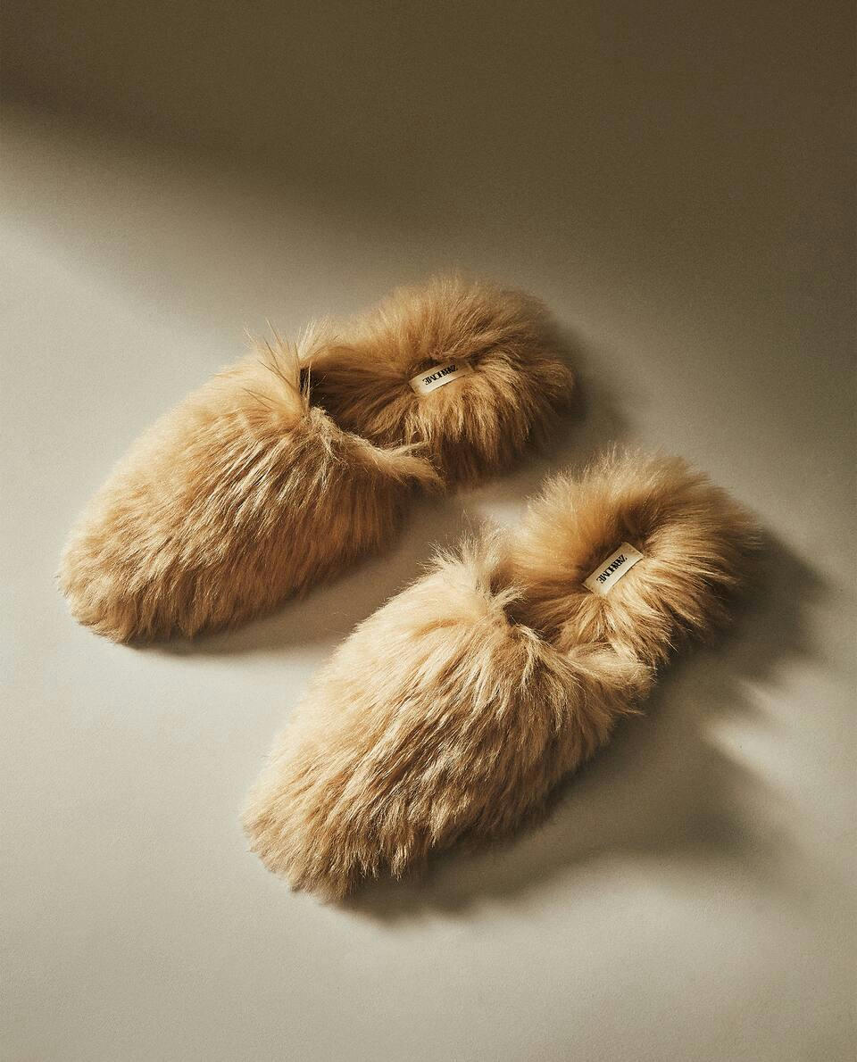 FAUX FUR MULE SLIPPERS