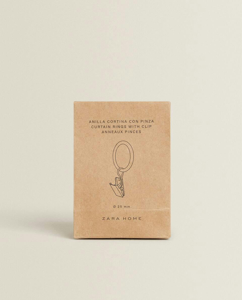 RINGS WITH CURTAIN CLIPS (PACK OF 20)