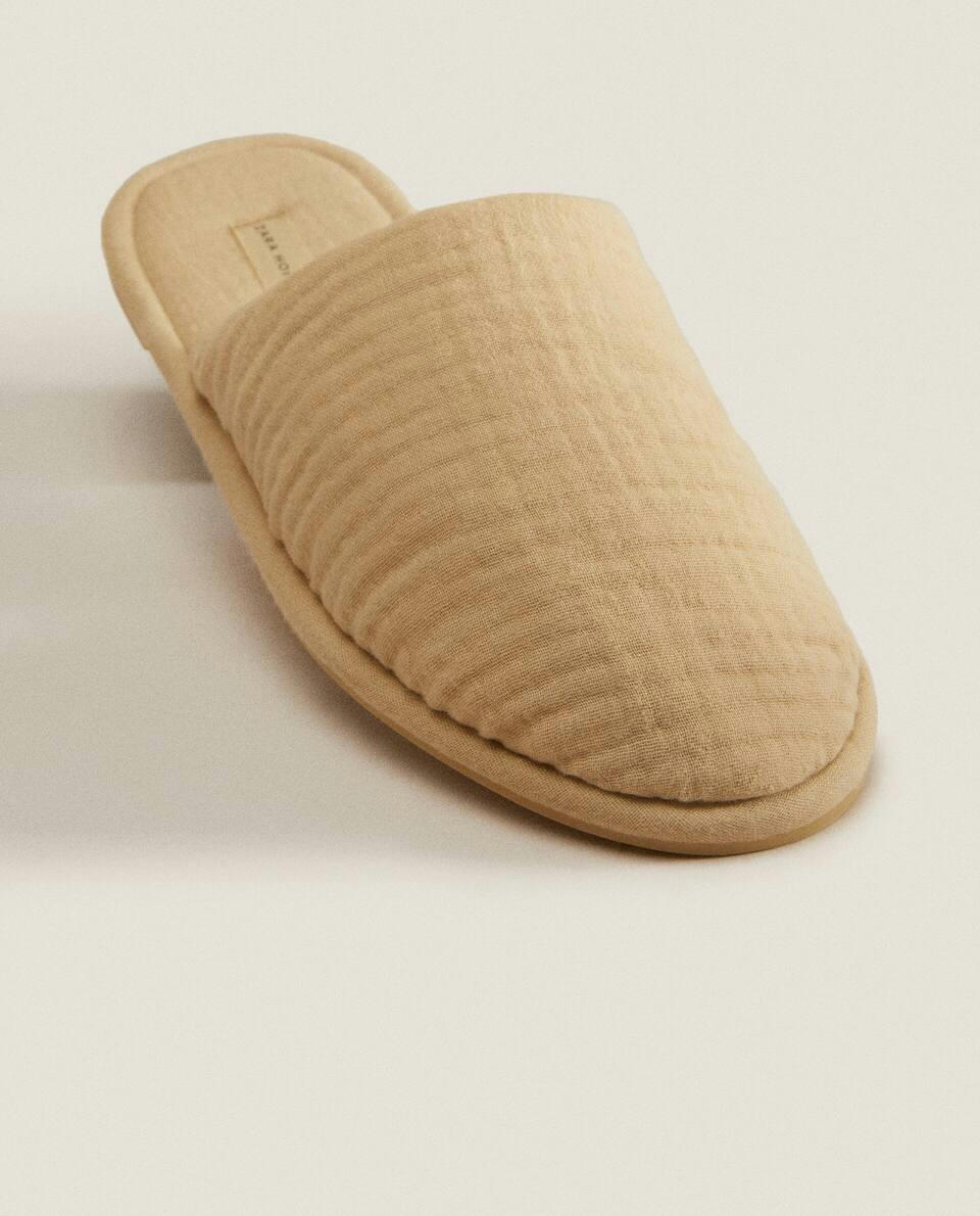 COTTON MUSLIN SLIPPERS
