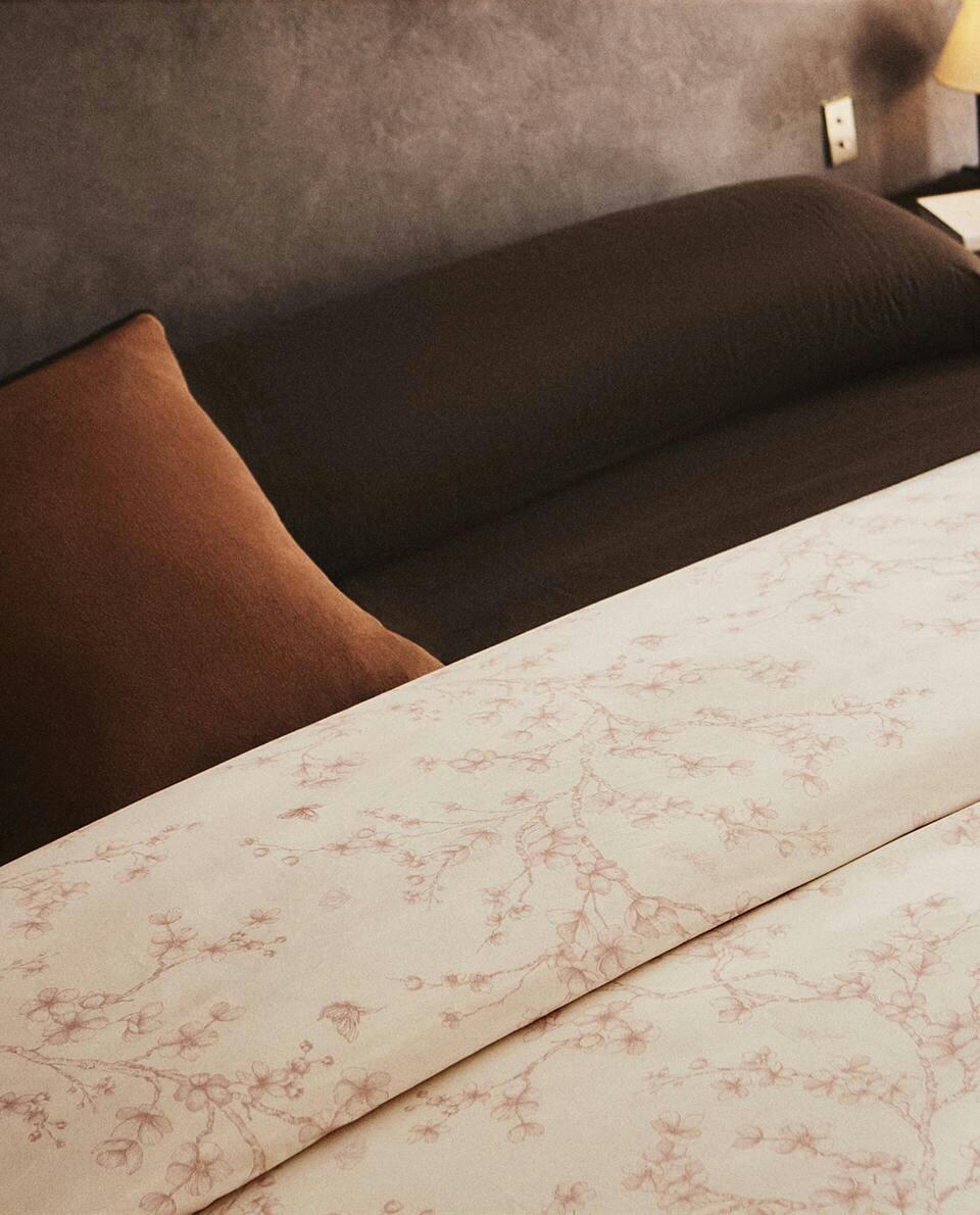 SATEEN FLORAL DUVET COVER