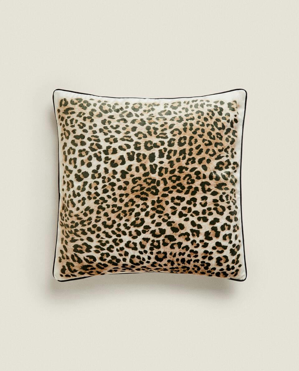 LEOPARD VELVET CUSHION COVER