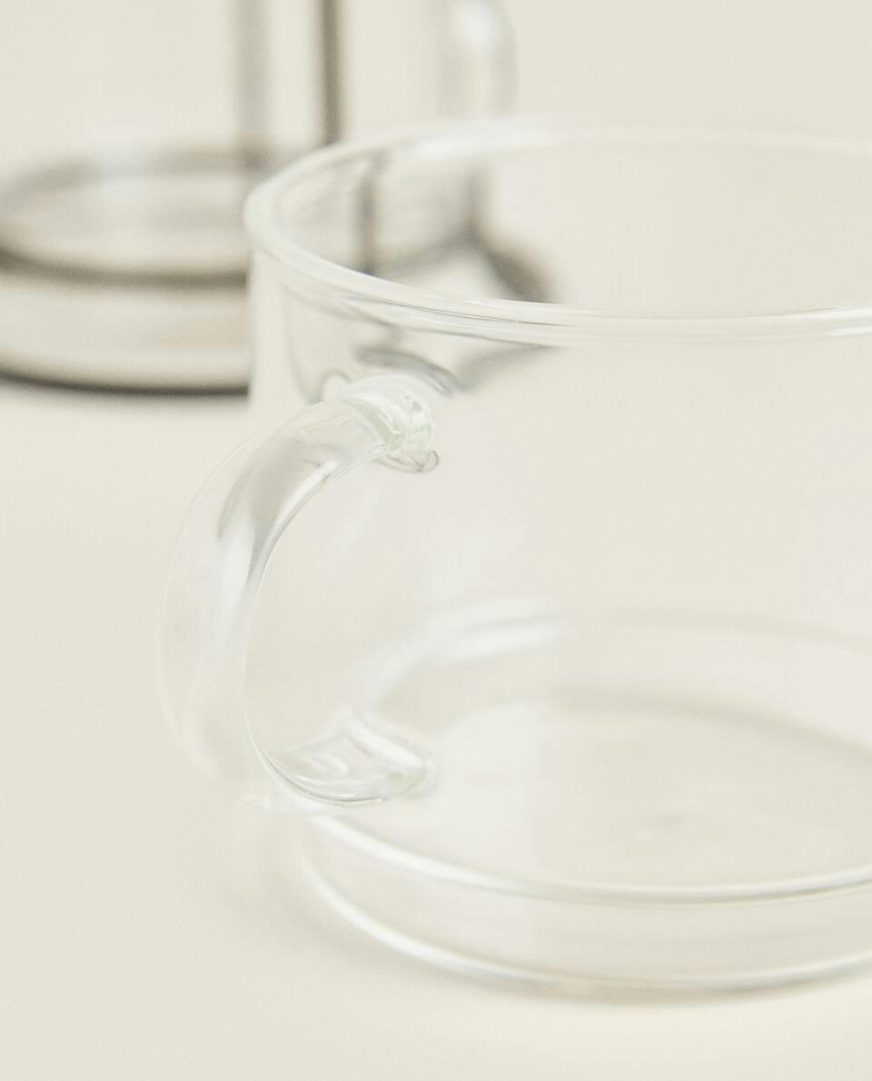 BOROSILICATE GLASS CUP TOWER (SET OF 4)