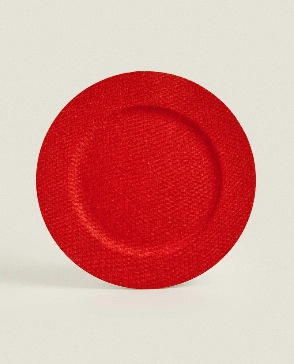 CHRISTMAS JUTE SERVICE PLATE