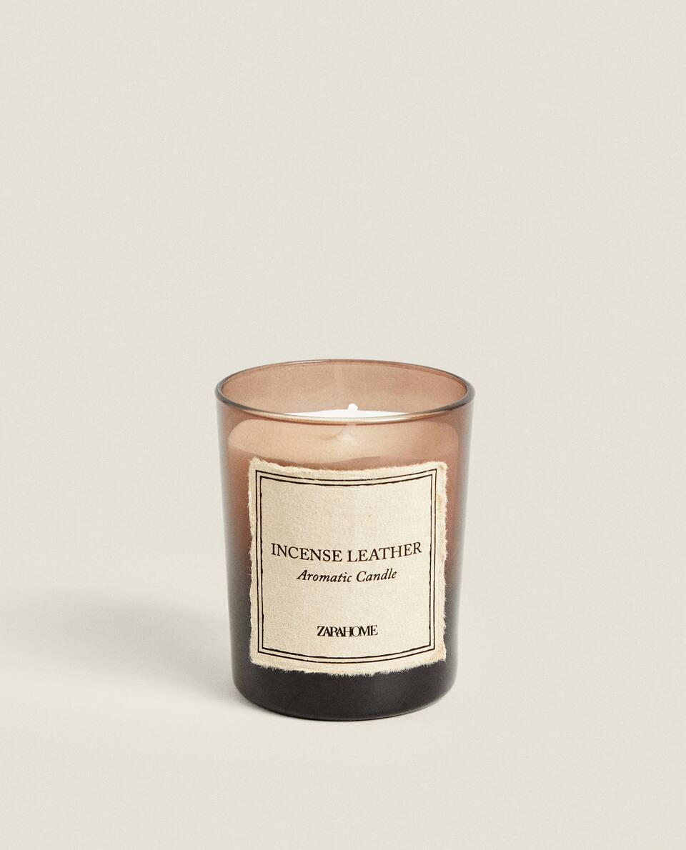INCENSE LEATHER SCENTED CANDLES