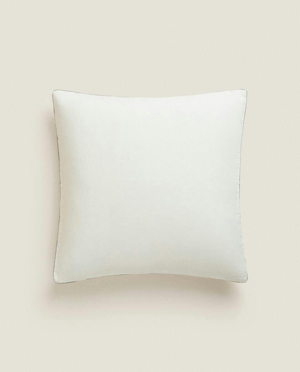 CUSHION COVER WITH TOPSTITCHING