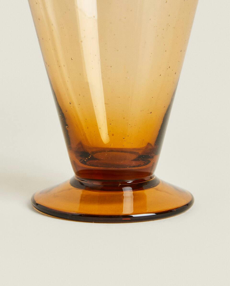 LARGE GLASS WITH BUBBLES