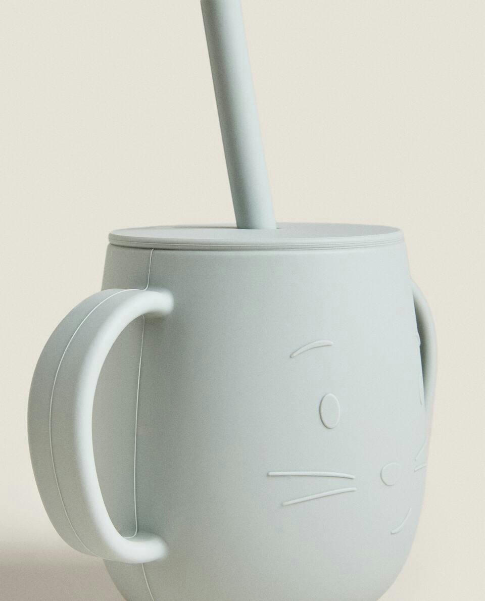 MOUSE SILICONE TUMBLER WITH STRAW