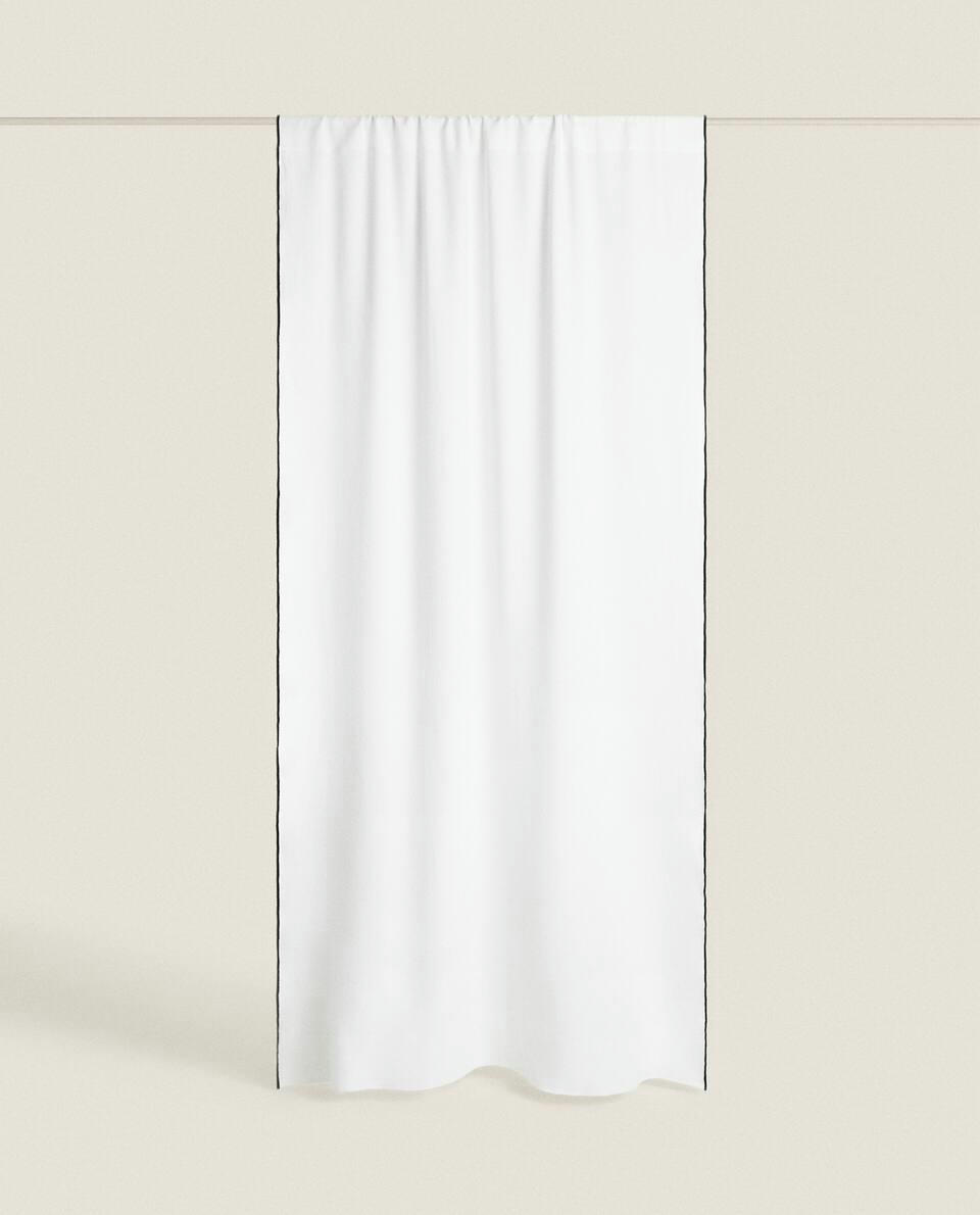 LINEN OVERLOCK CURTAIN