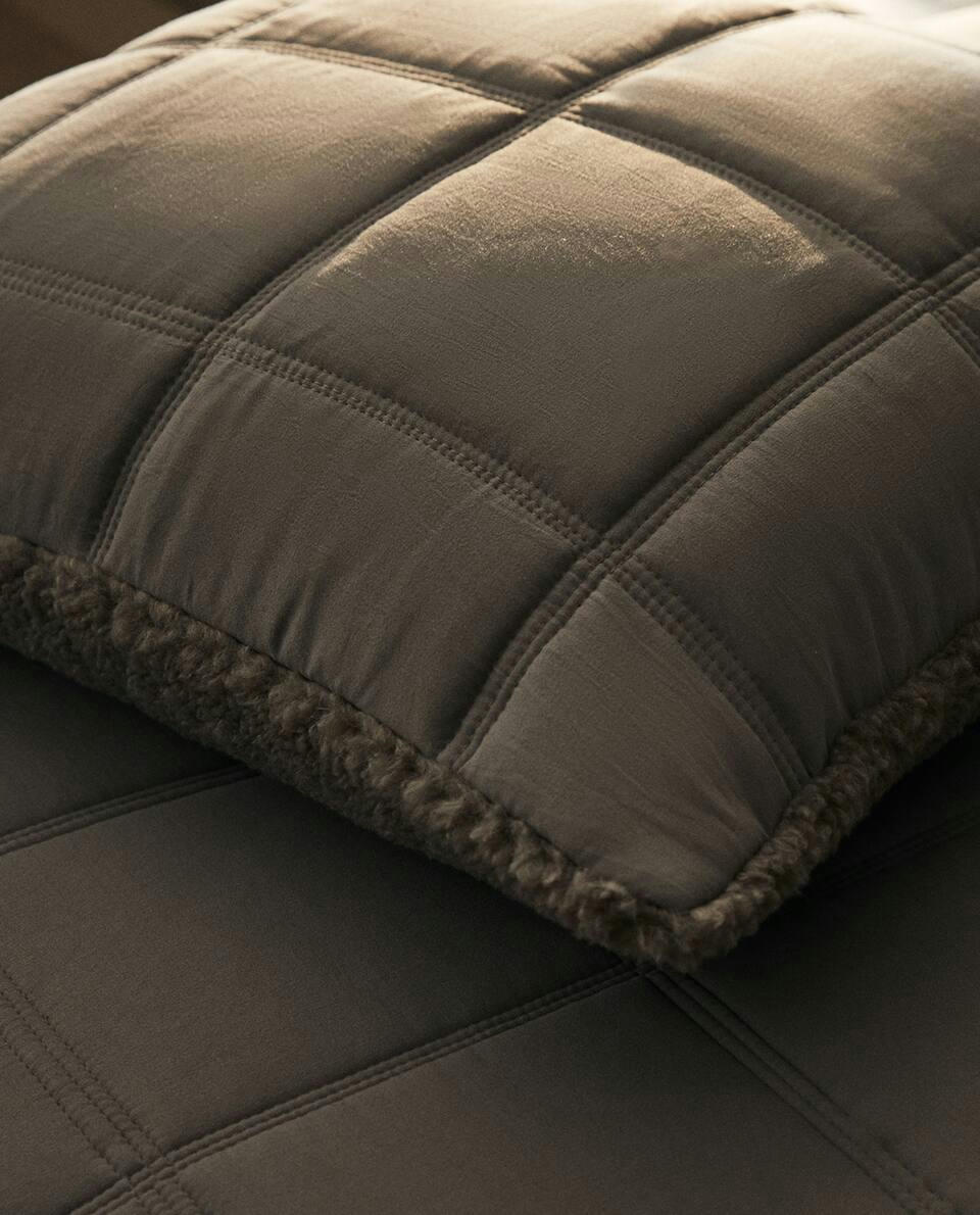 REVERSIBLE CHECK CUSHION COVER