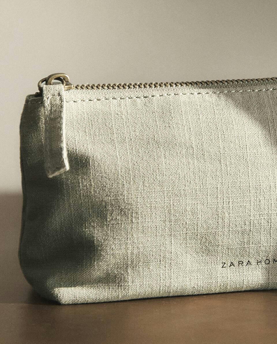 MEDIUM COTTON TOILETRY BAG