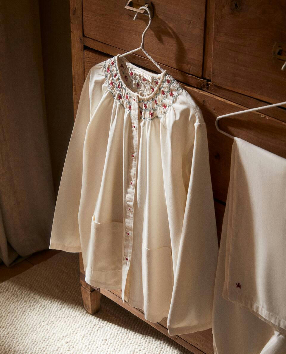 CHRISTMAS PYJAMA SET WITH EMBROIDERED COLLAR