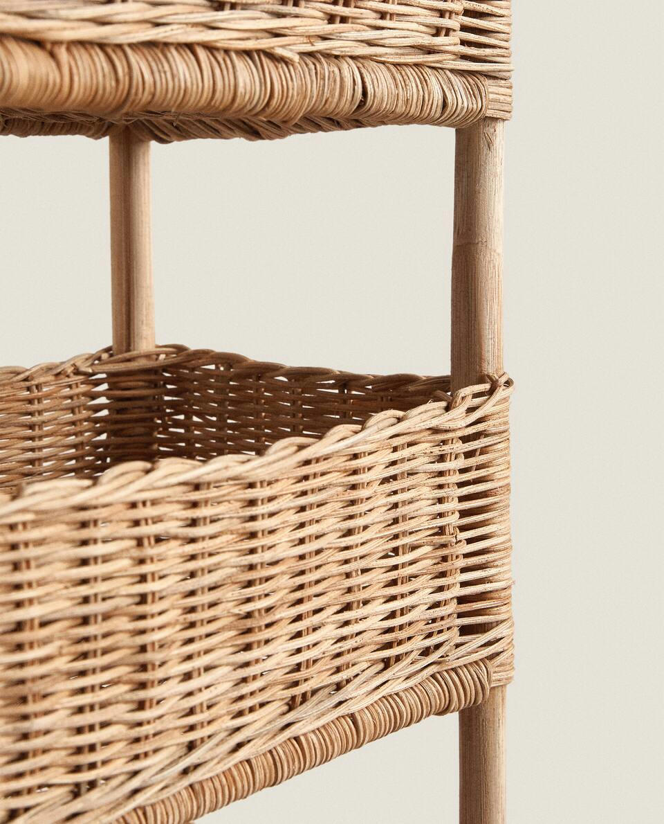 RATTAN STORAGE RACK