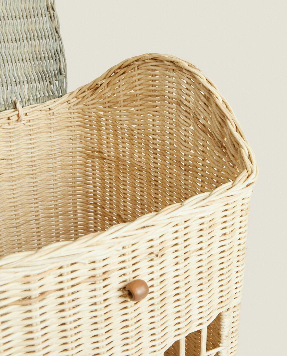 KIDS’ RATTAN HOUSE BASKET