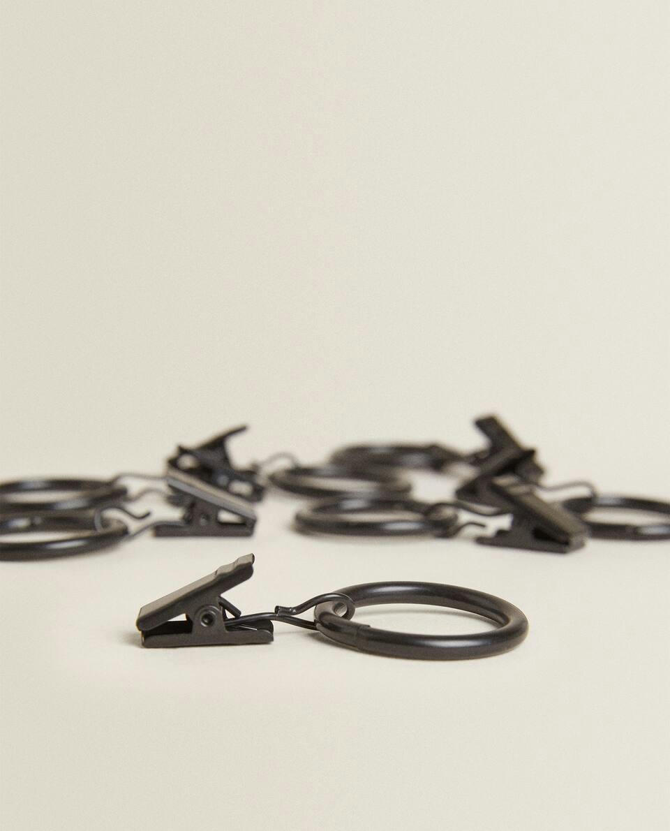 RINGS WITH CURTAIN CLIPS (PACK OF 20)