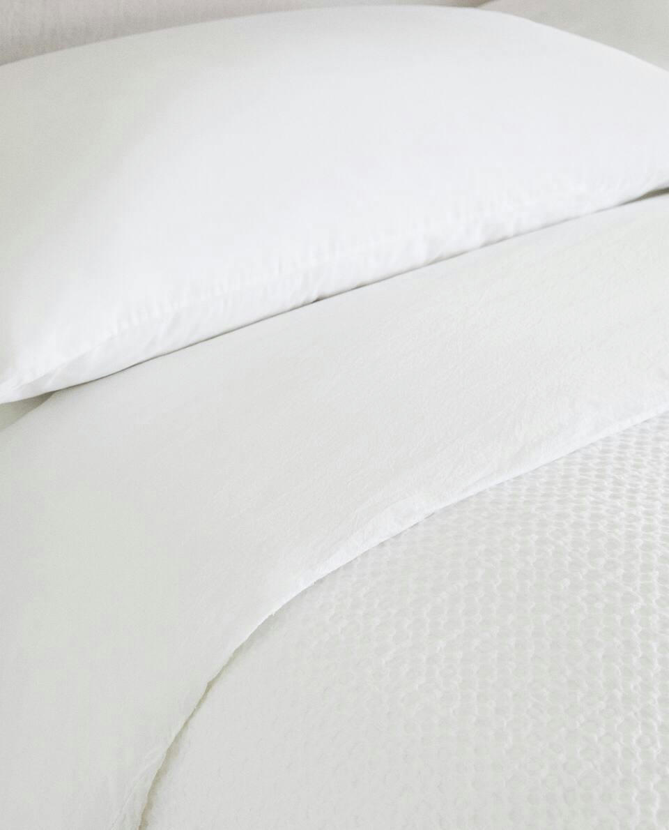 WAFFLE-KNIT DUVET COVER
