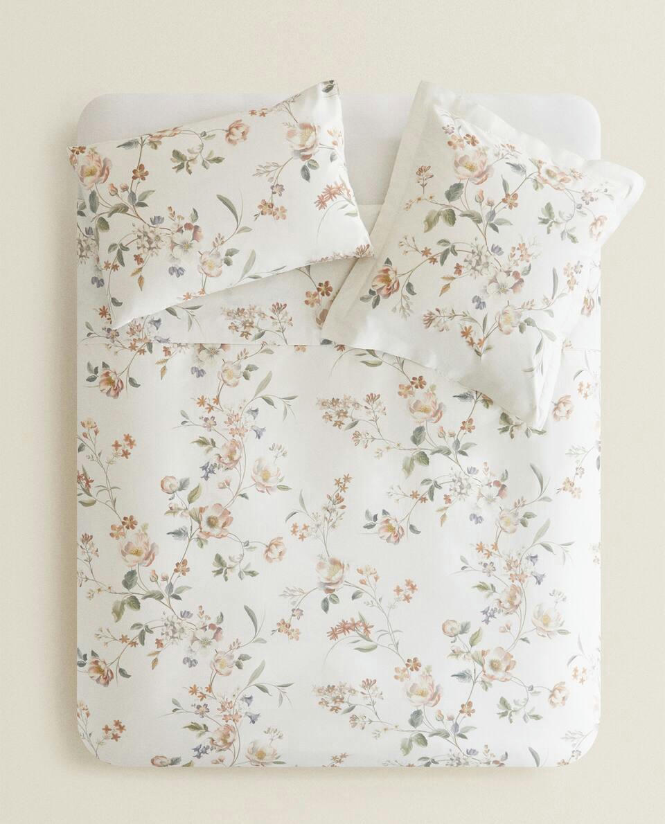 FLORAL PRINT DUVET COVER
