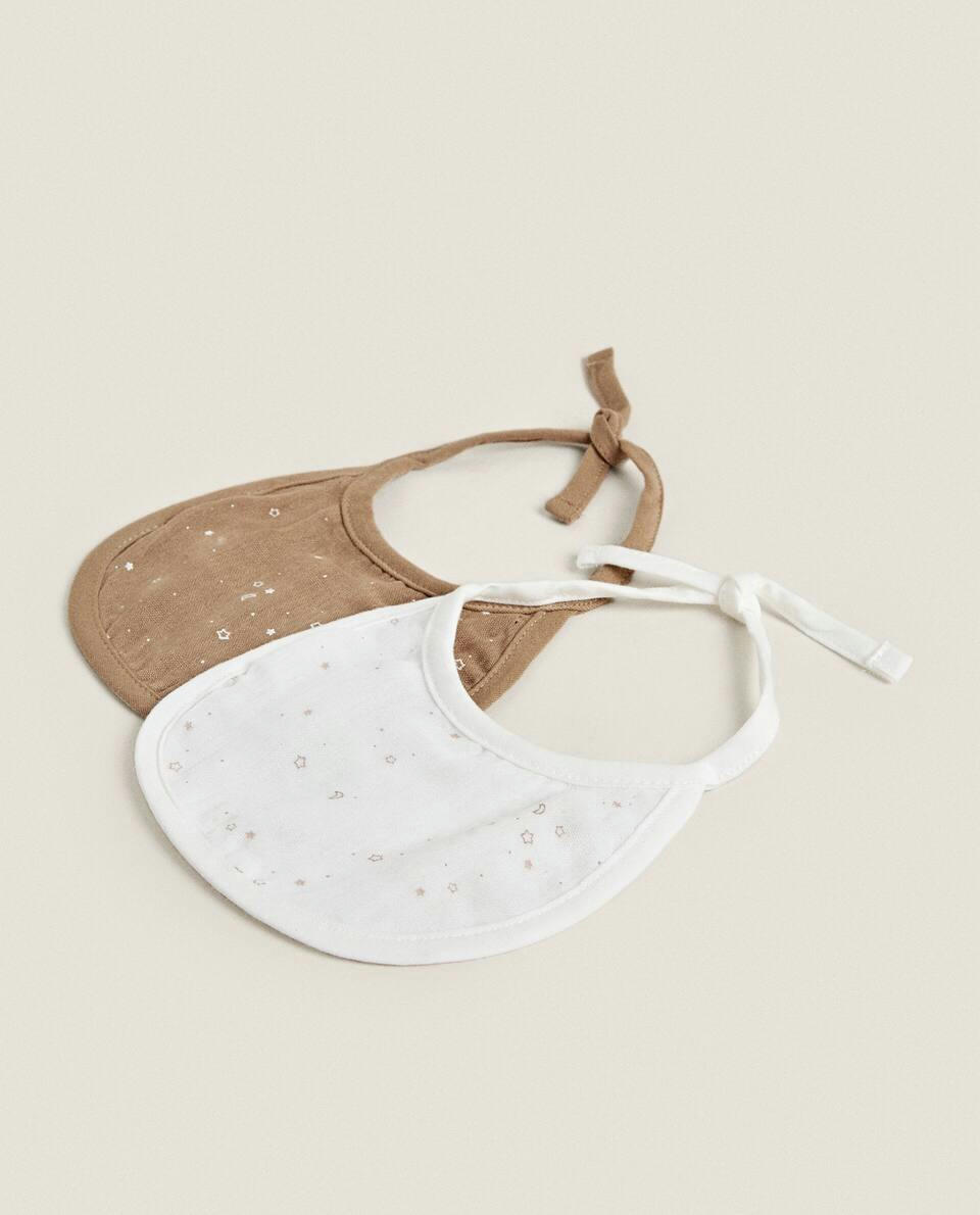 MUSLIN STAR BIBS (SET OF 2)