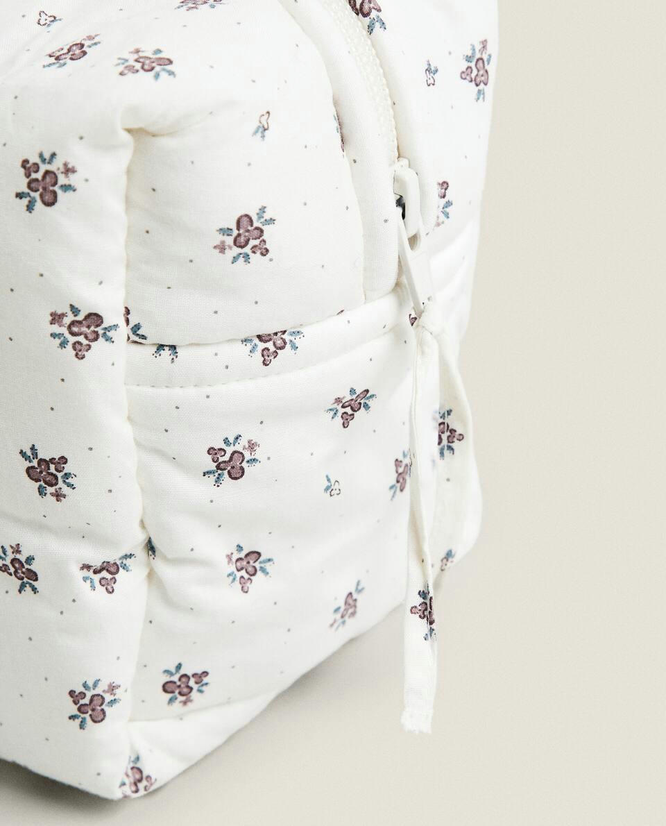 FLORAL COTTON TOILETRY BAG