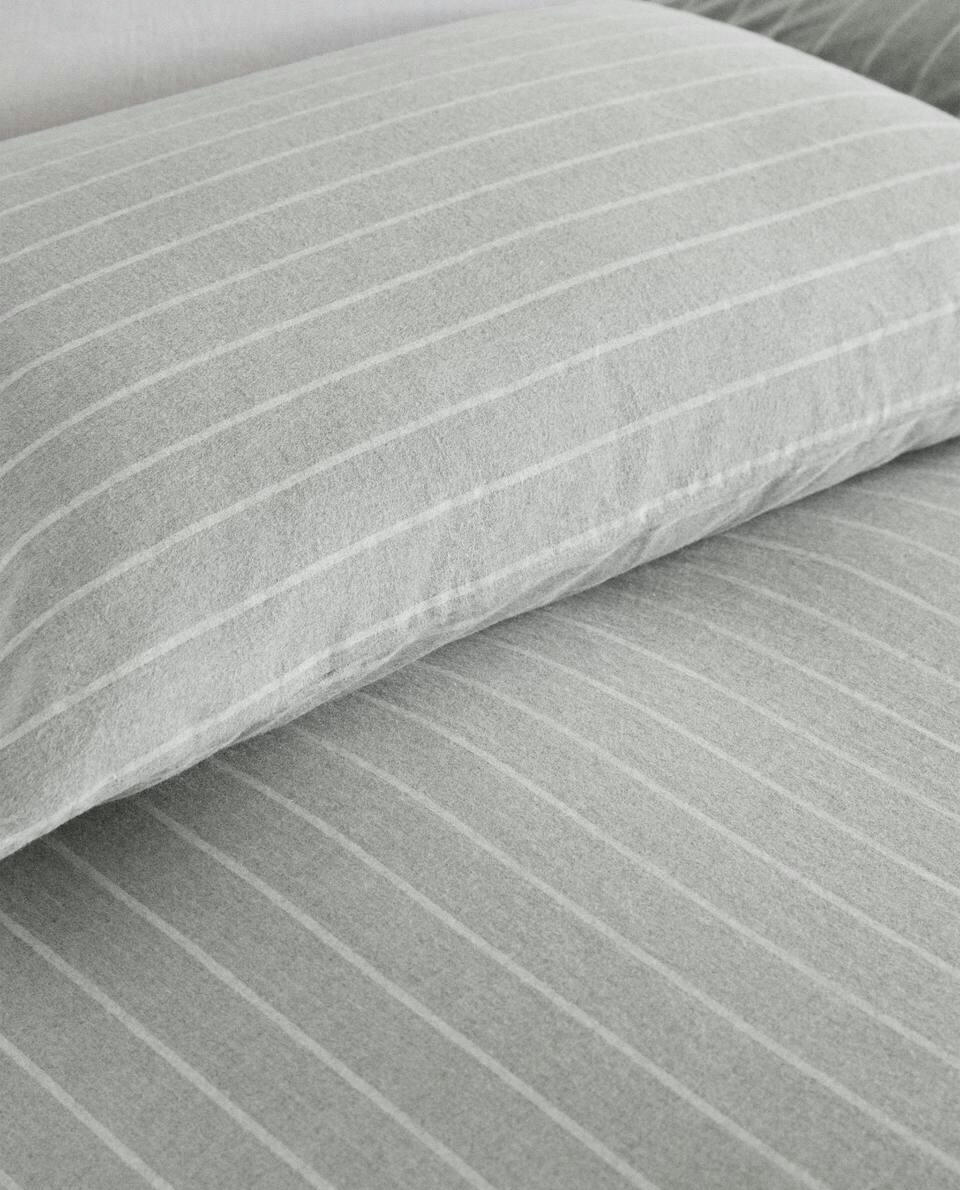 STRIPED FLANNEL DUVET COVER
