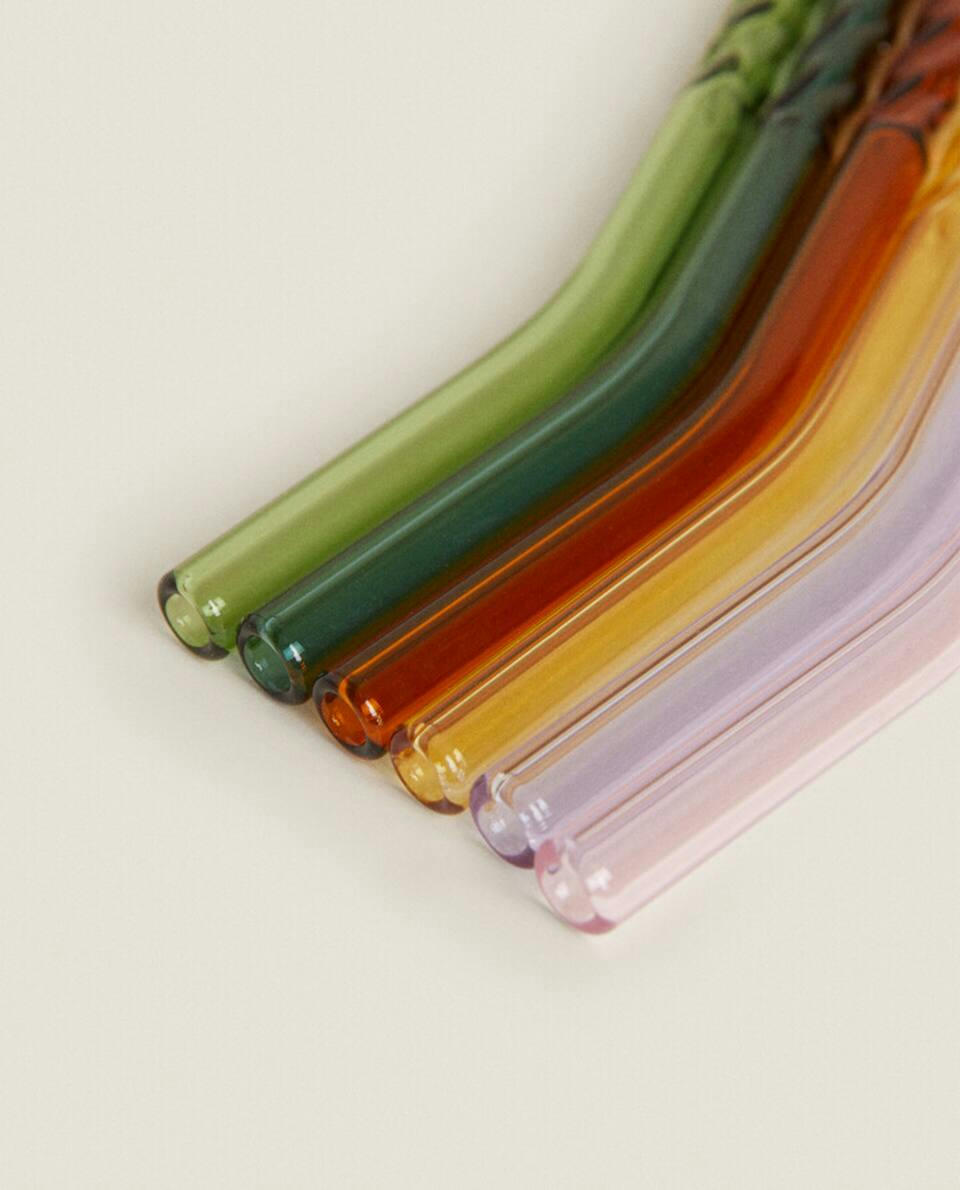 COLOURED BOROSILICATE GLASS STRAWS