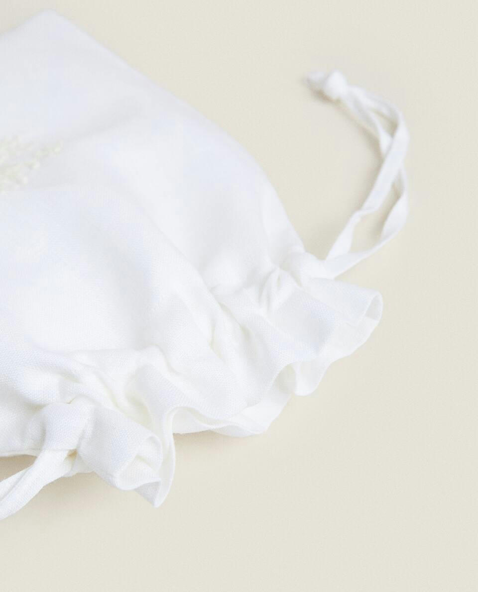 EMBROIDERED LINEN BAG