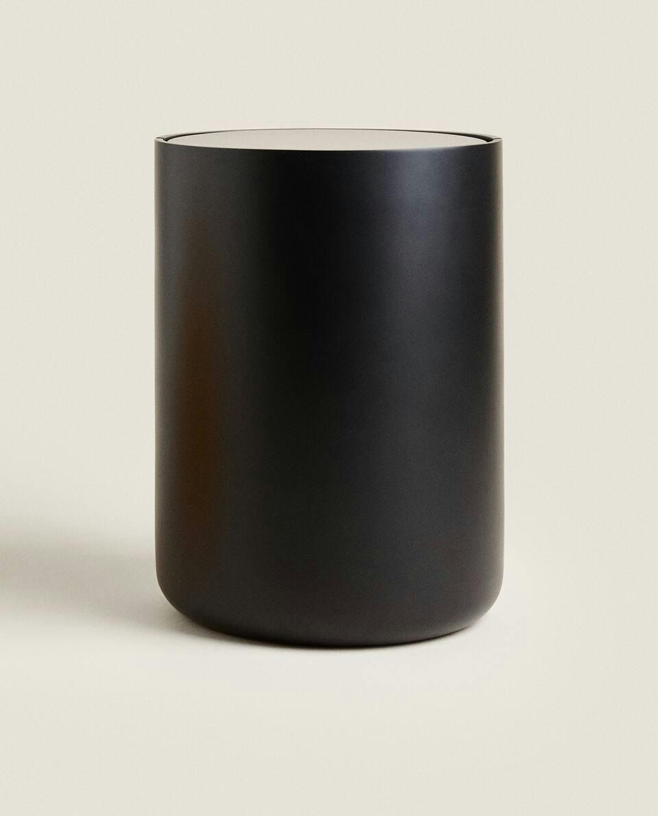 LARGE BLACK RESIN WASTEPAPER BIN