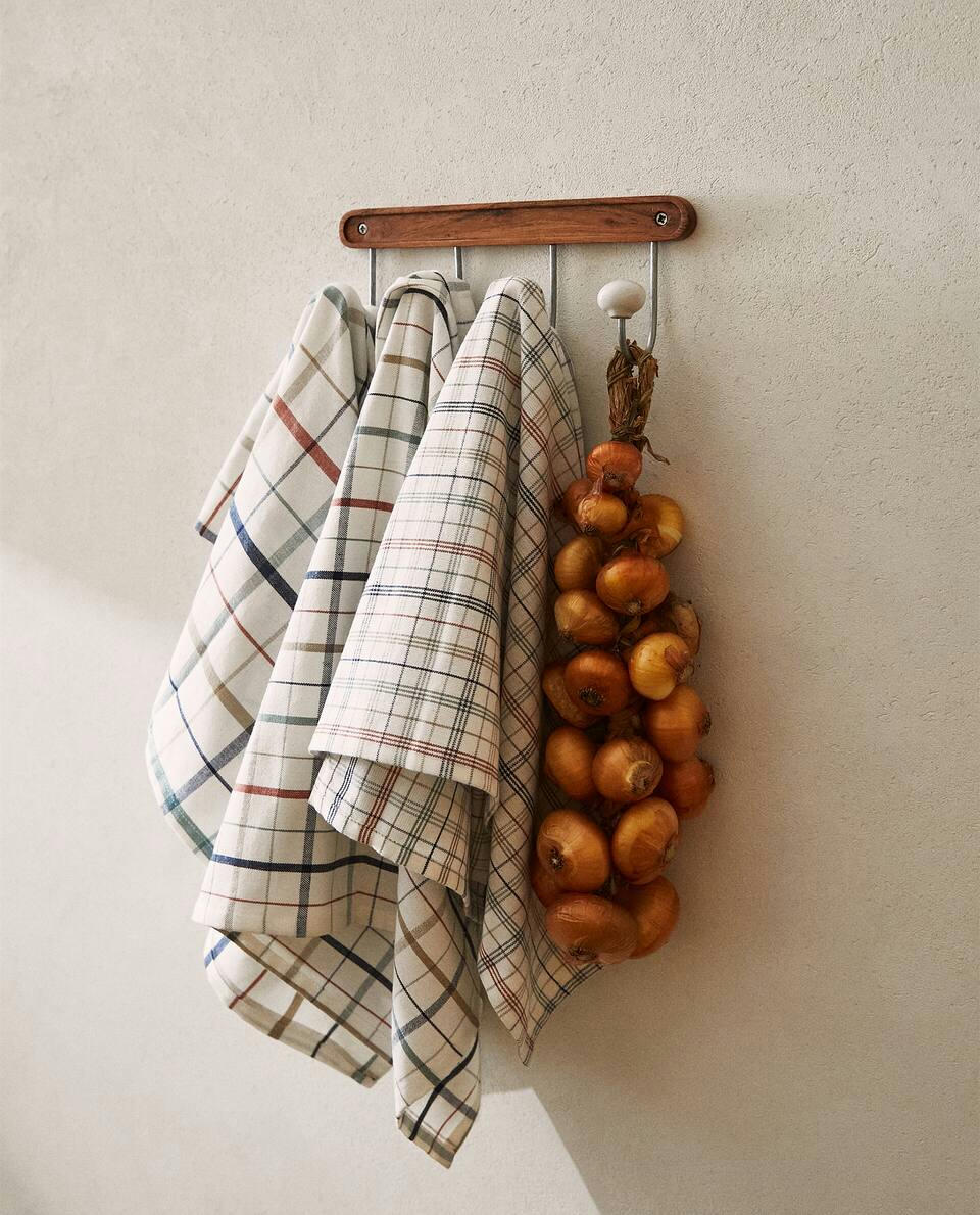 CHECK COTTON TEA TOWEL (PACK OF 3)