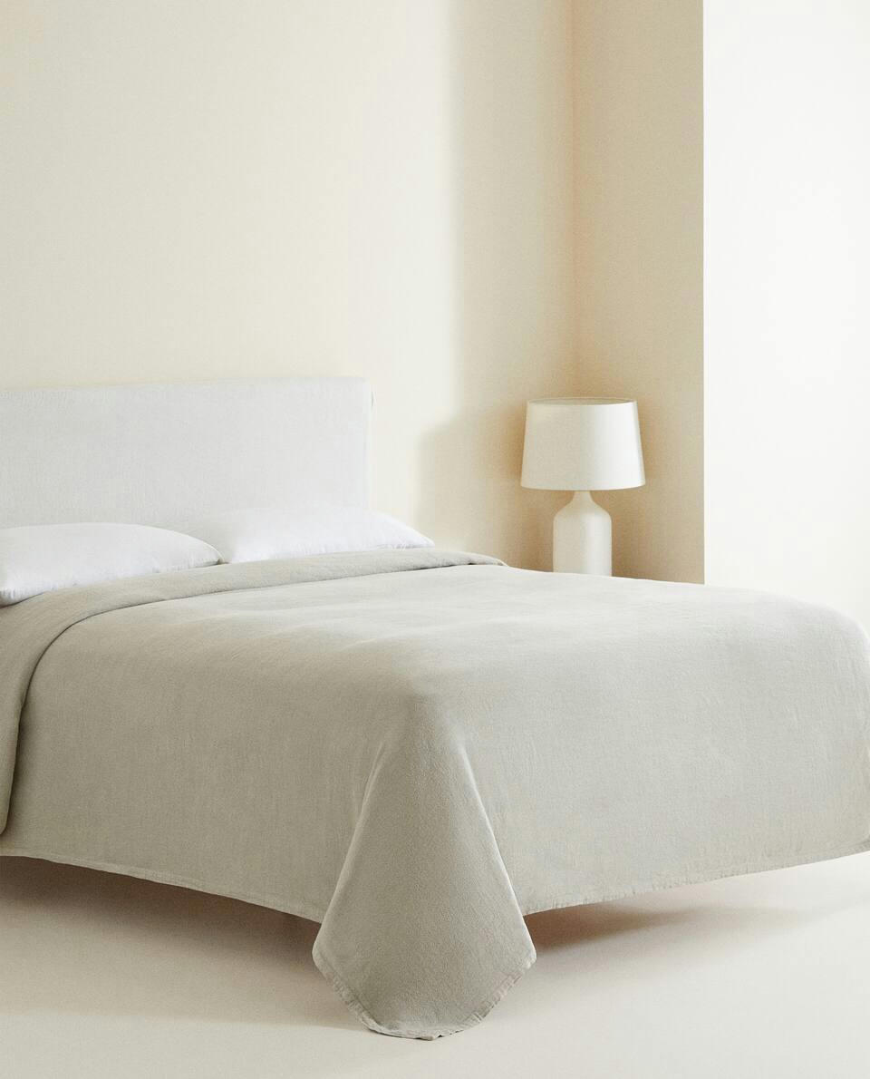 WASHED LINEN BEDSPREAD (400 GxM2)