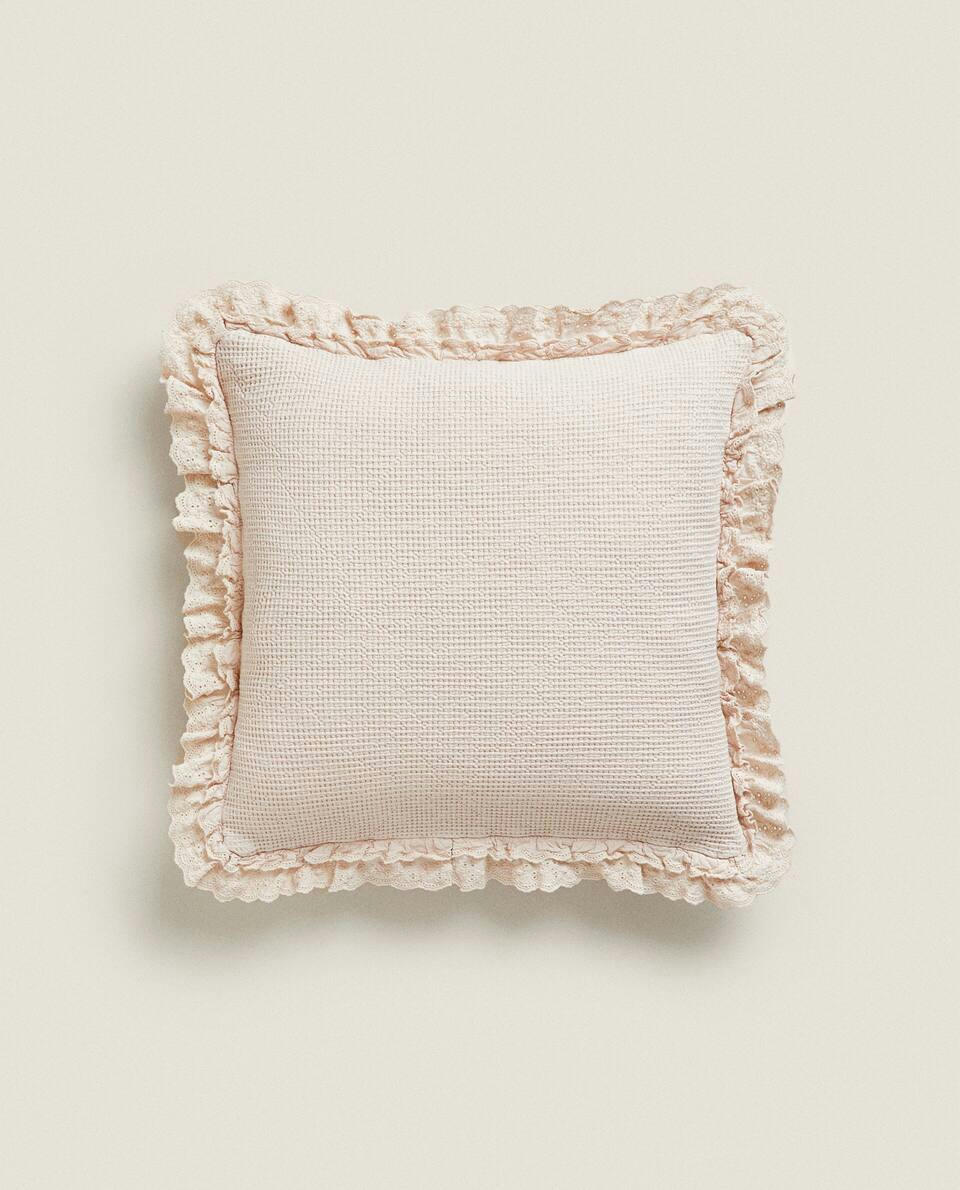 COTTON JACQUARD CUSHION COVER