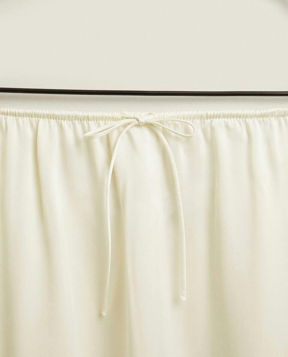 ECRU SILK SKIRT