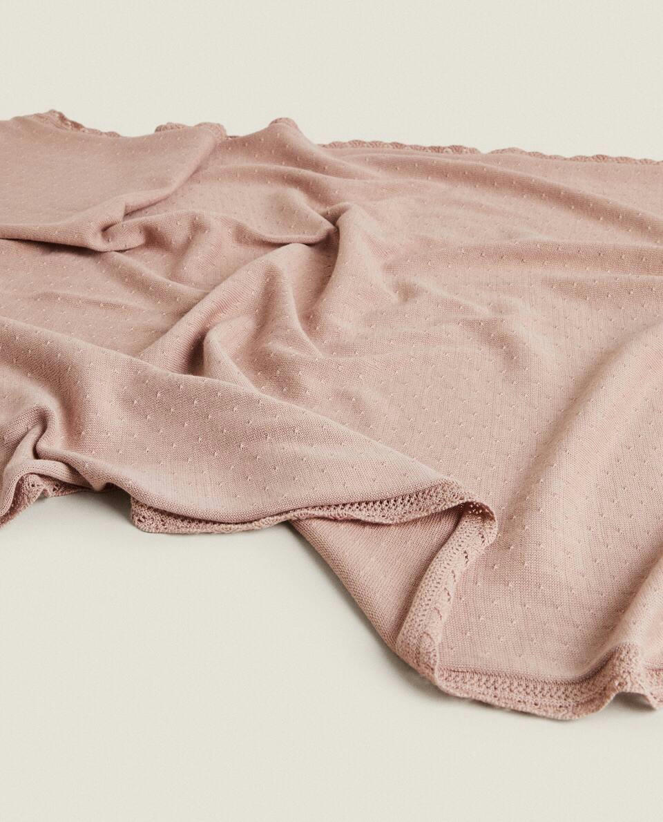 COTTON KNIT BLANKET