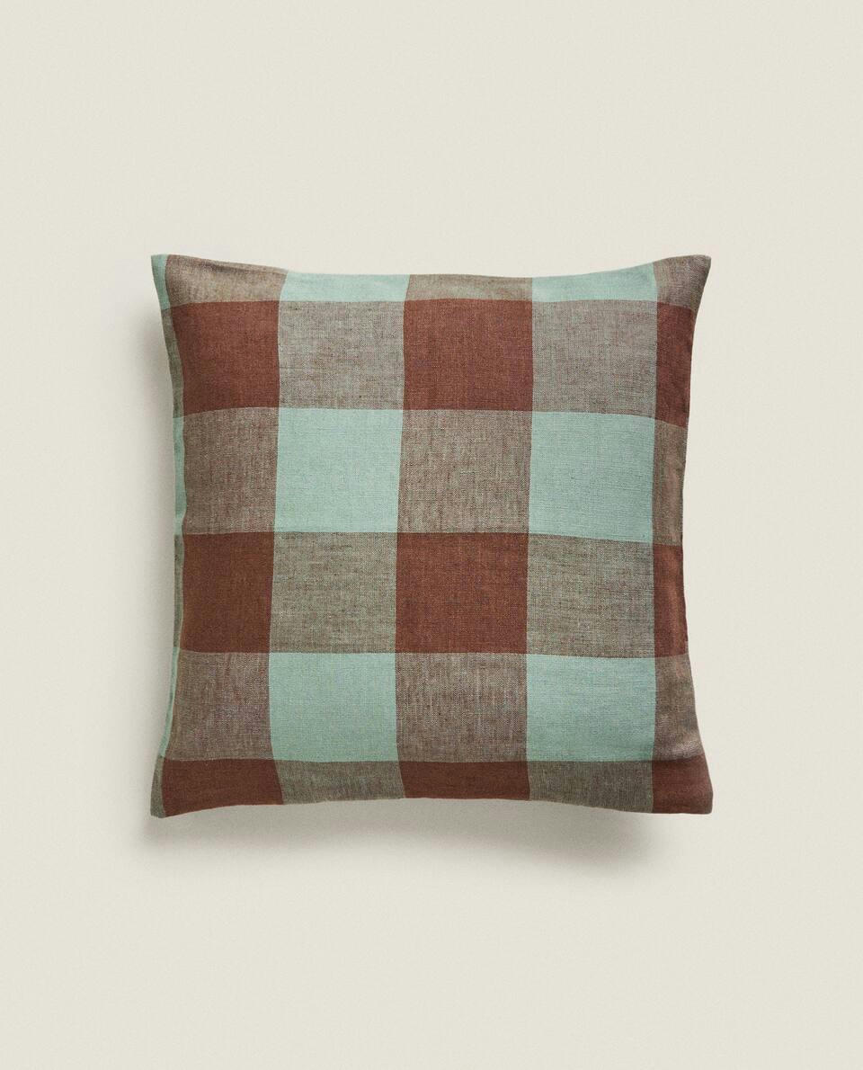 CHECK CUSHION COVER