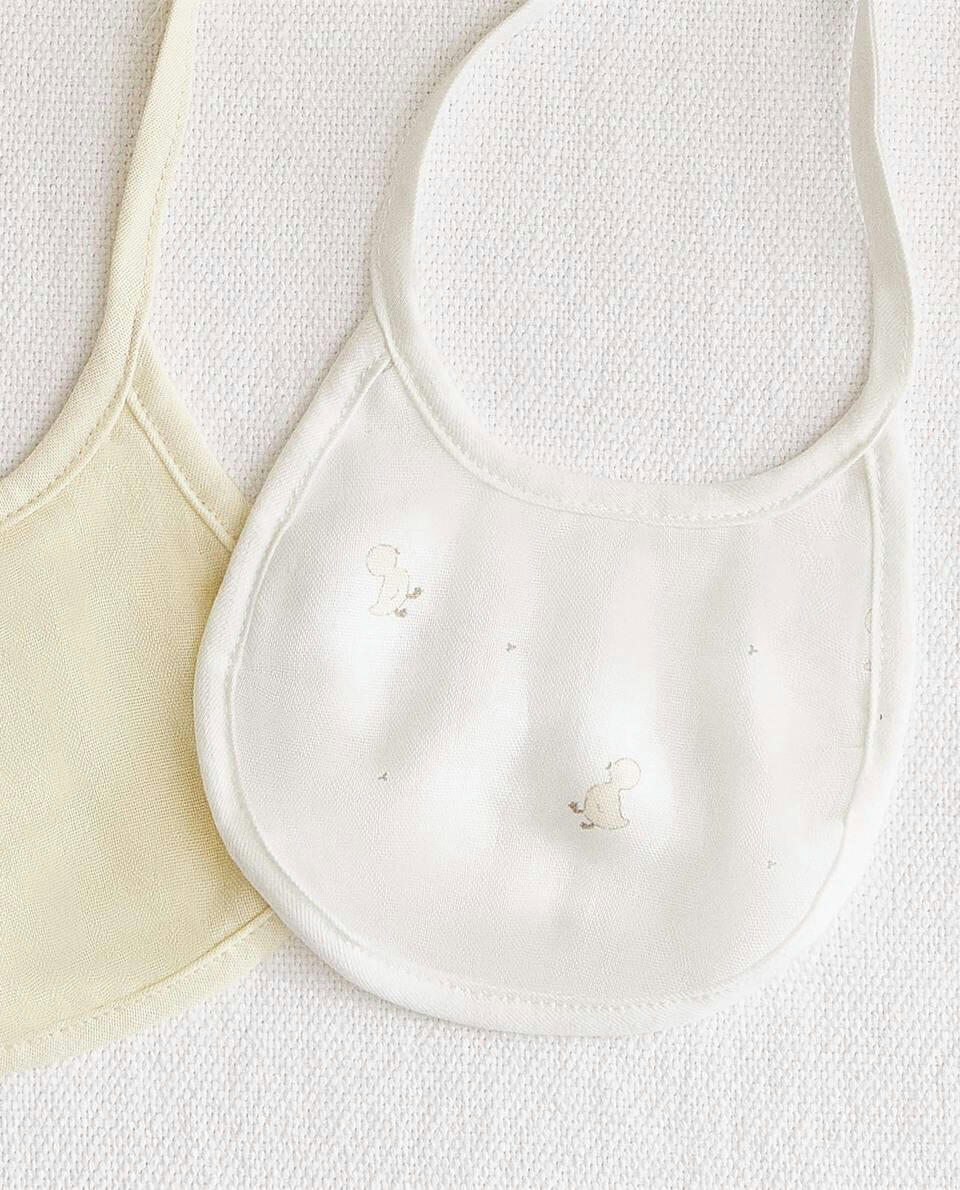 DUCK MUSLIN BIBS (SET OF 2)