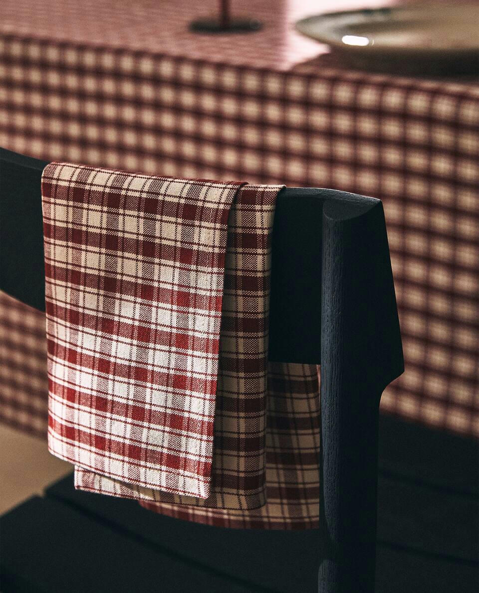 CHECK COTTON NAPKINS (PACK OF 2)
