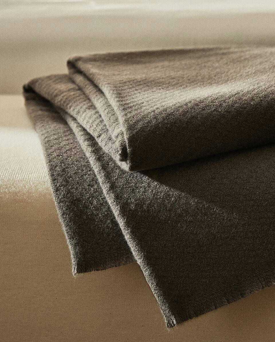 TEXTURED CHECK BLANKET