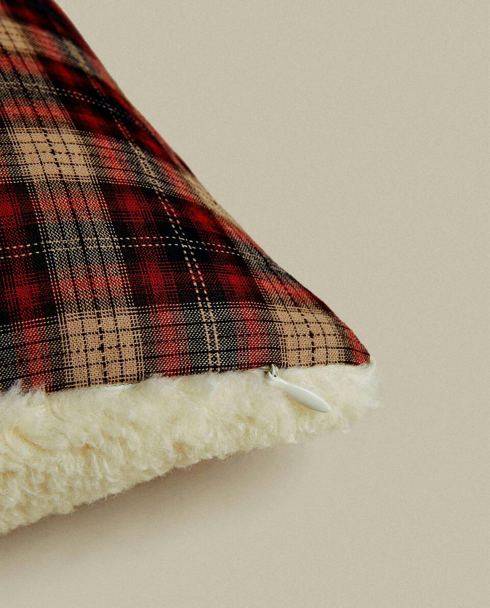 CHECK CHRISTMAS CUSHION COVER
