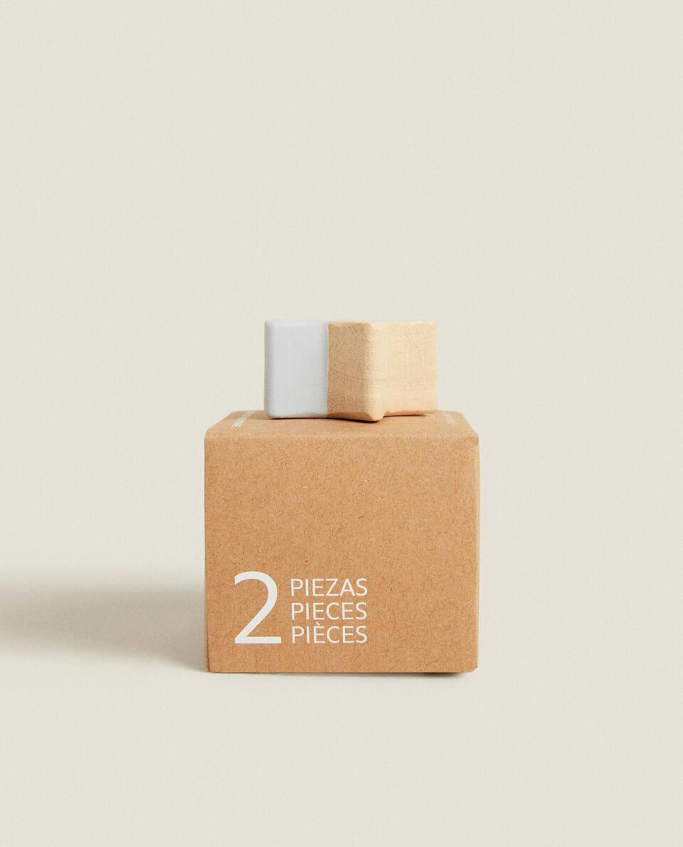 STAR WOODEN DOOR KNOB (PACK OF 2)