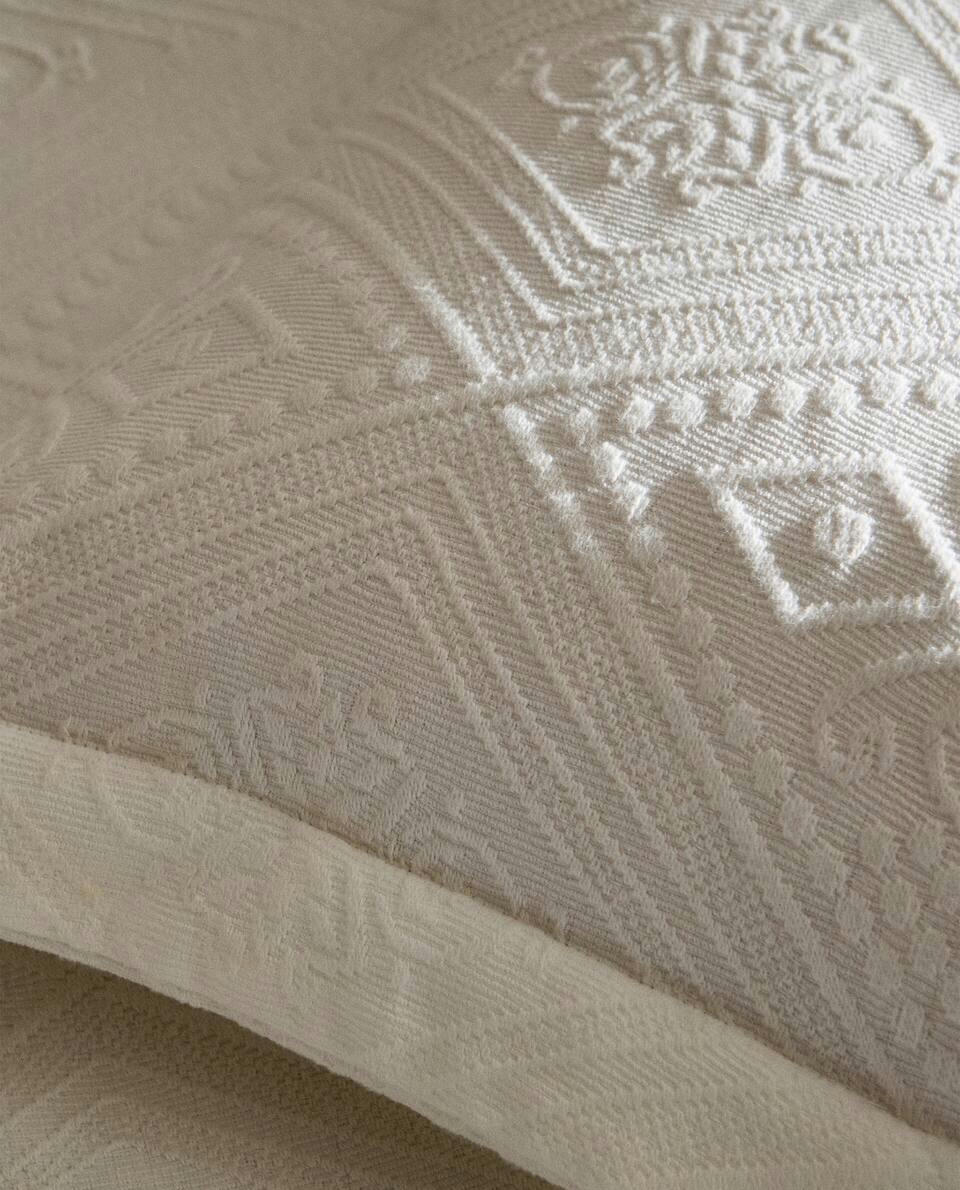 COTTON CUSHION COVER WITH GEOMETRIC DESIGN