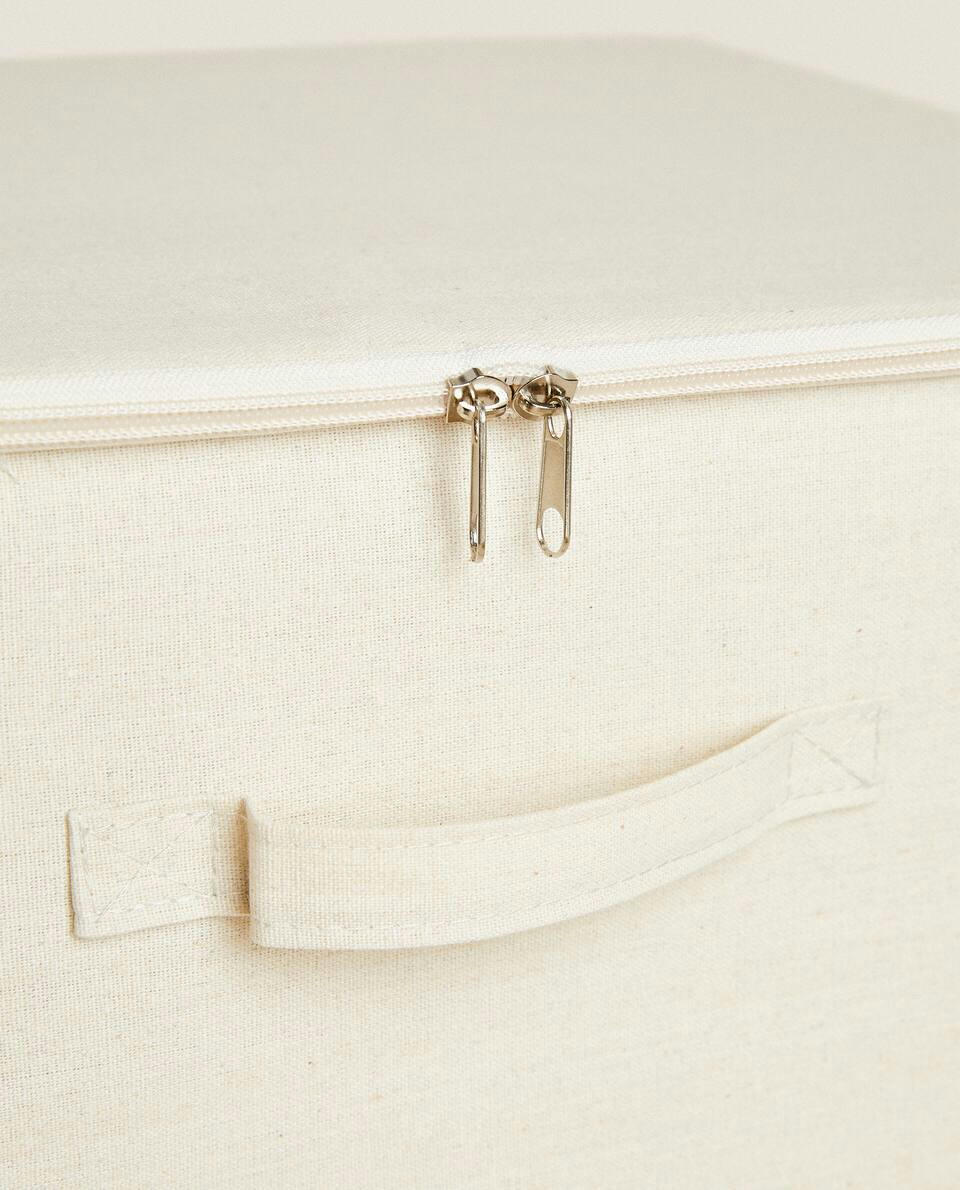 FOLDABLE STORAGE BOX WITH LID