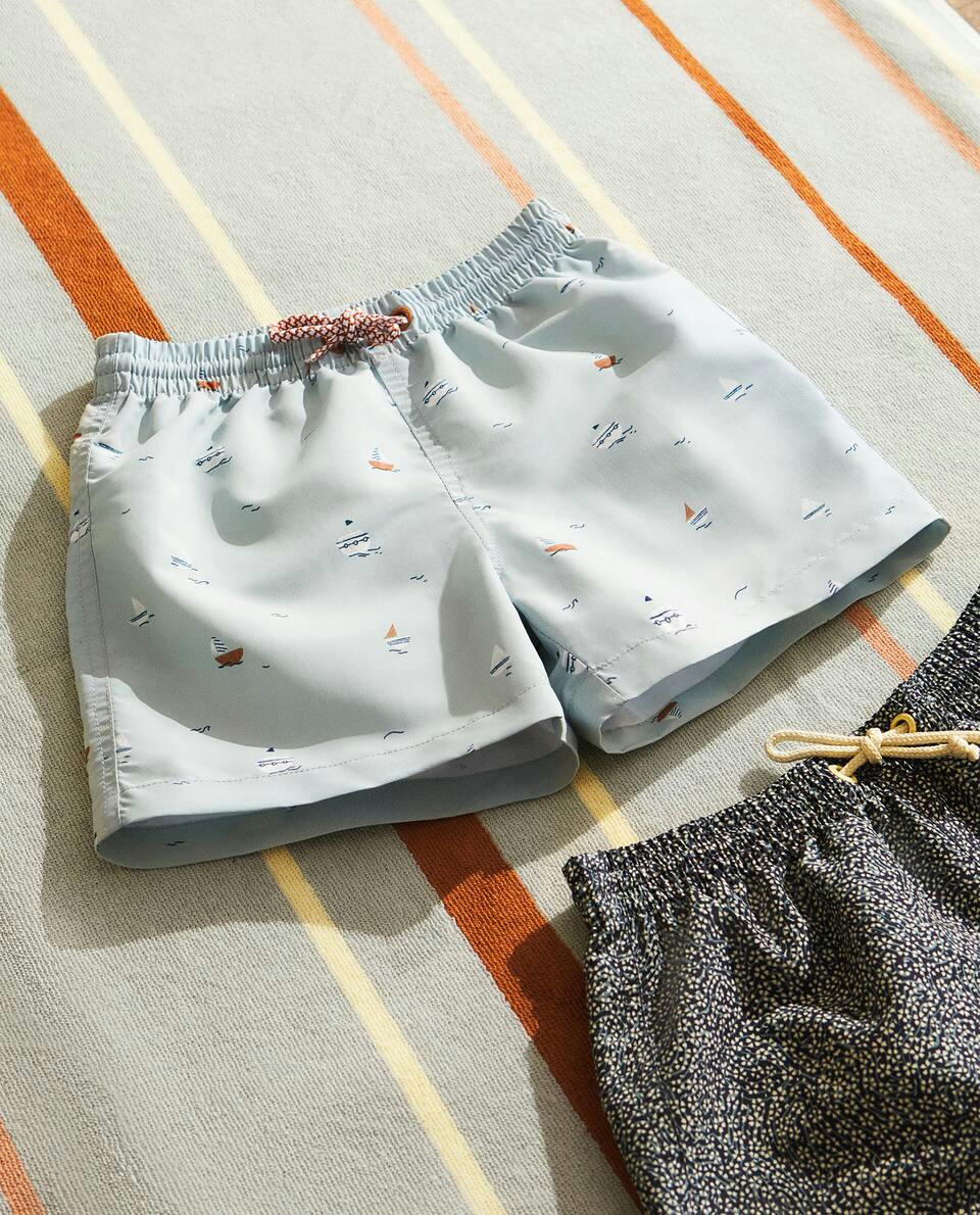BOAT PRINT SWIMMING TRUNKS