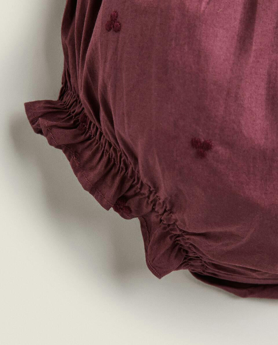 EMBROIDERED POPLIN BABY SHORTS